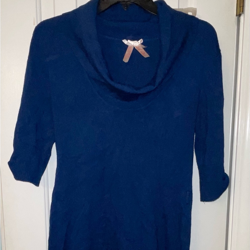 Navy Blue Lightweight Sweater Dress